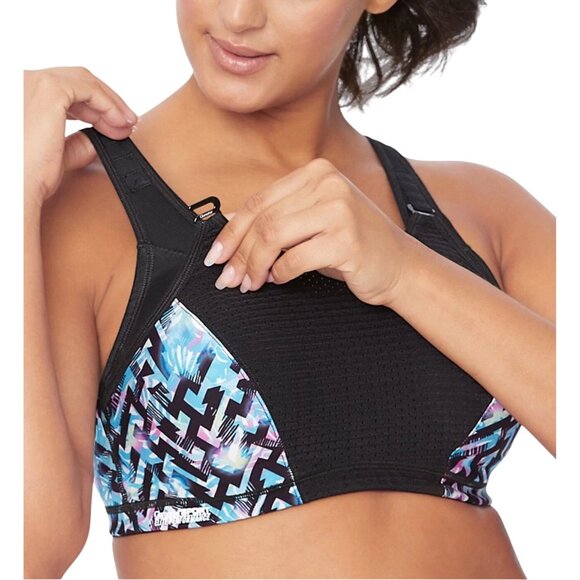 Glamorise Womens Plus Size 36C MagicLift Adjustable Support Sport Bra Multicolor - Picture 3 of 15